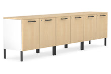  - Executive Credenza Office Storage Cabinet Extra - 2400mm [Black] - 1