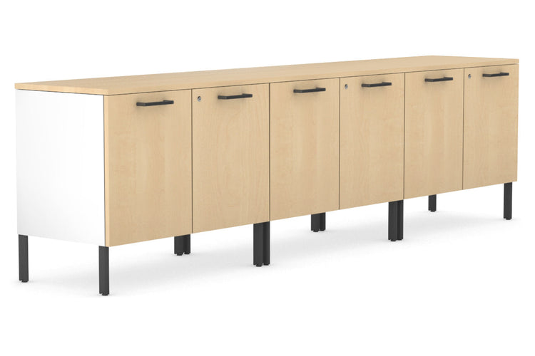 Executive Credenza Office Storage Cabinet Extra - 2400mm [Black] Jasonl Maple 