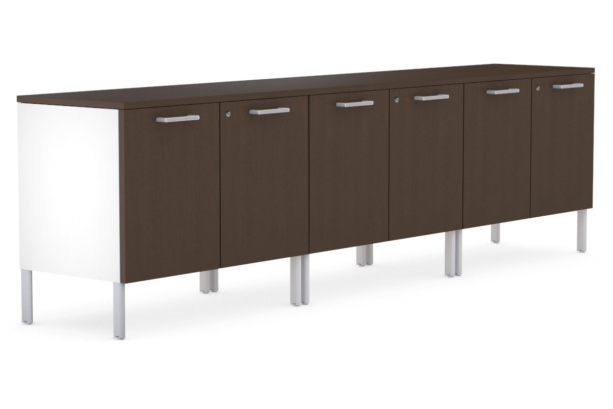 Executive Credenza Office Storage Cabinet Extra - 2400mm [Silver] Jasonl Wenge 