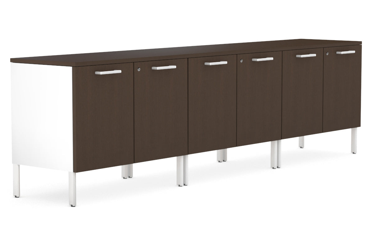 Executive Credenza Office Storage Cabinet Extra - 2400mm [White] Jasonl Wenge 