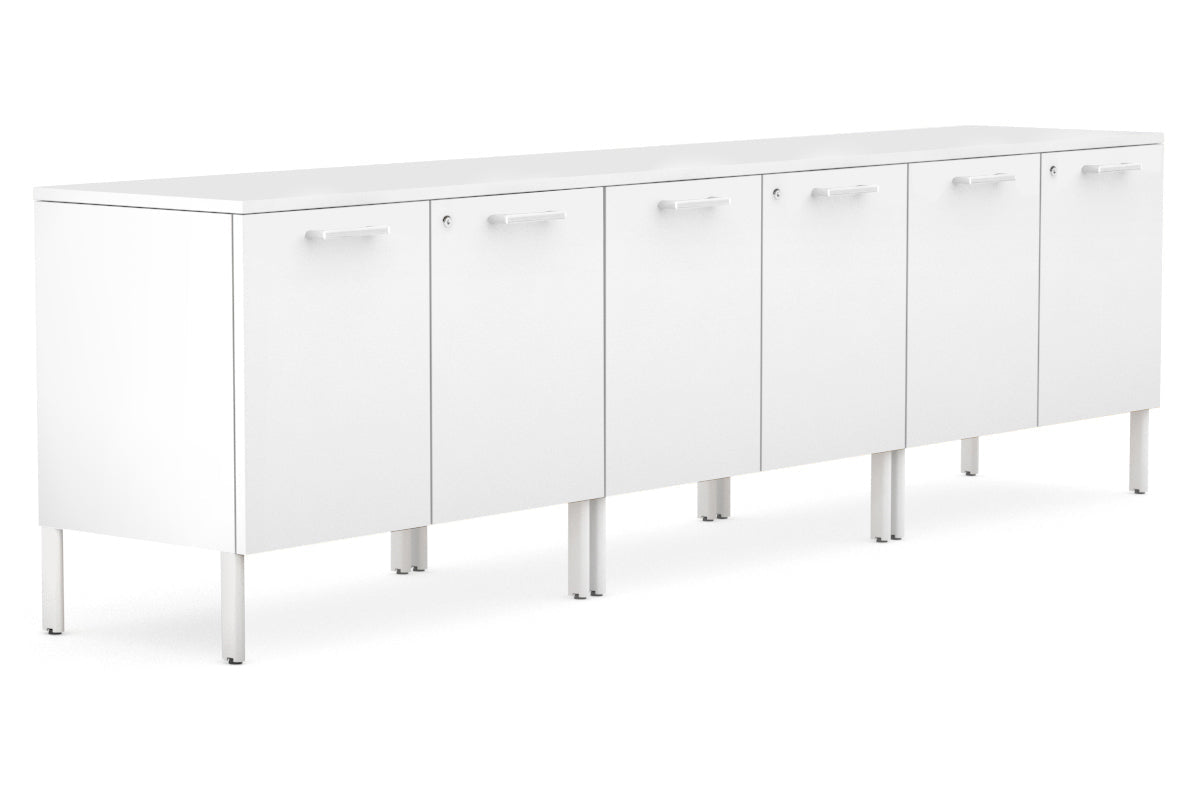 Executive Credenza Office Storage Cabinet Extra - 2400mm [White] Jasonl White 