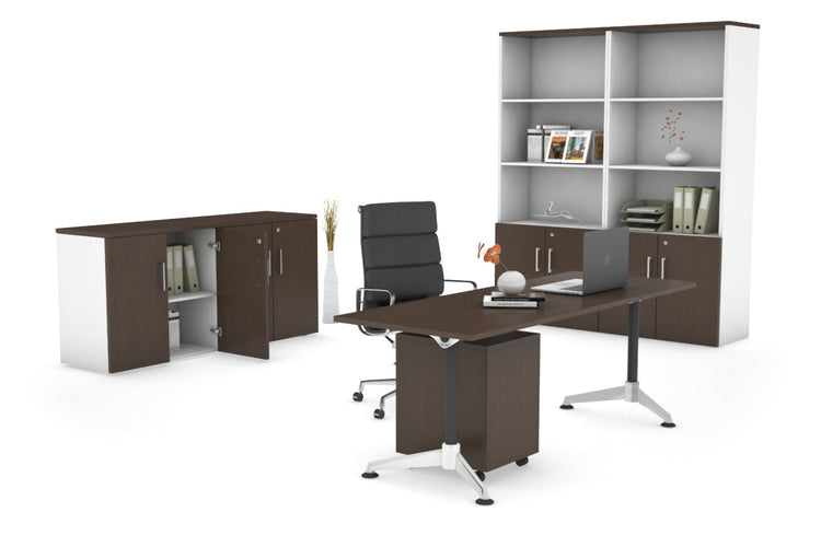 Executive Office Desk Blackjack [1600L x 700W] Ooh La La wenge none 