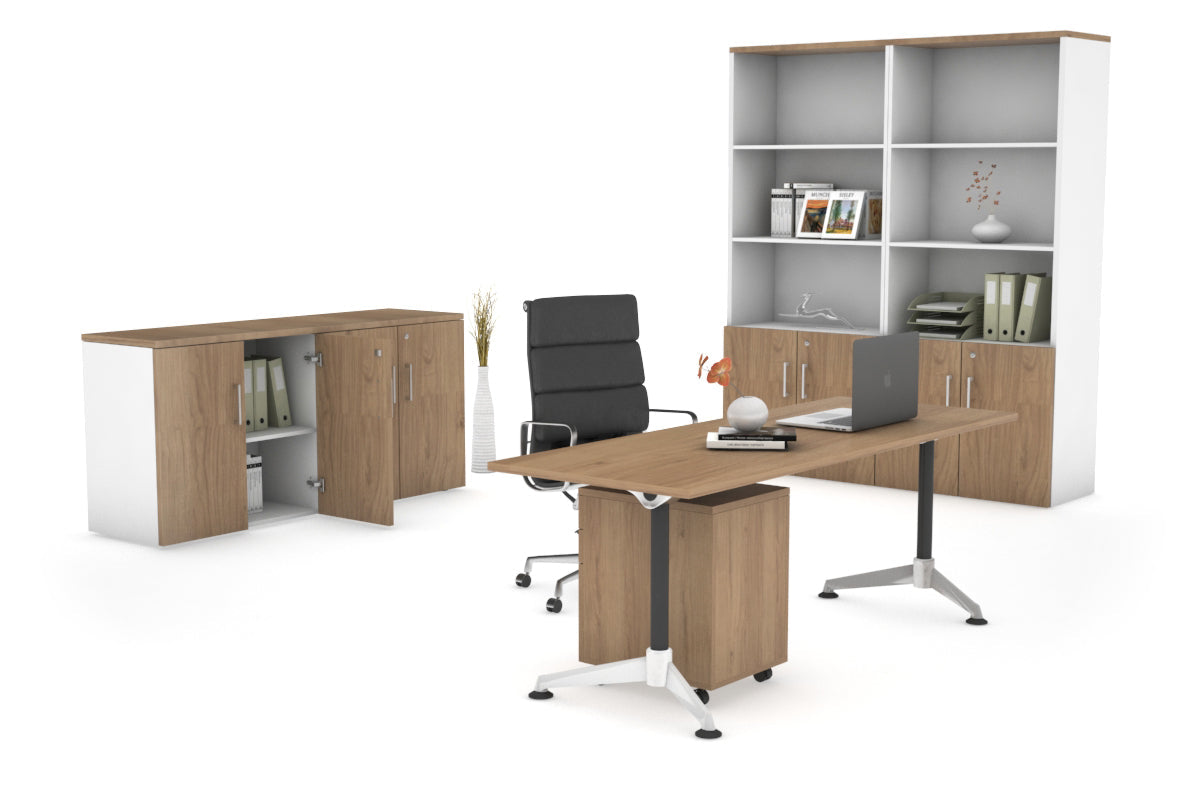 Executive Office Desk Blackjack [1600L x 700W] Ooh La La salvage oak none 