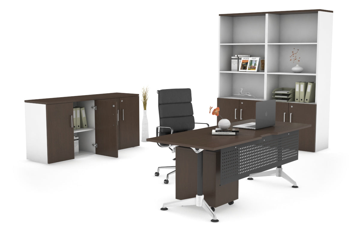 Executive Office Desk Blackjack [1800L x 800W] Ooh La La wenge black modesty 