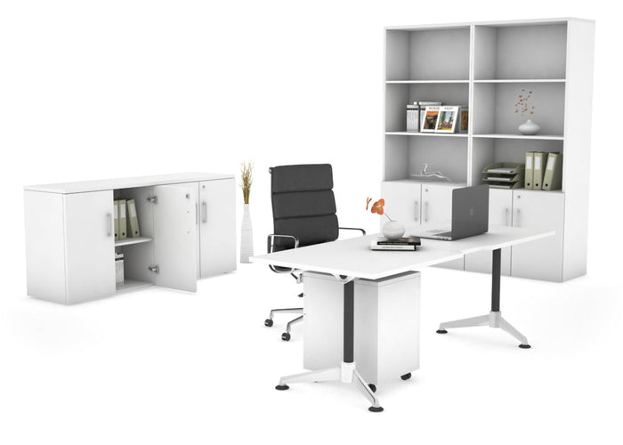 Executive Office Desk Blackjack [1800L x 800W] Ooh La La white none 