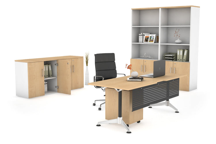 Executive Office Desk Blackjack [1800L x 800W] Ooh La La maple black modesty 