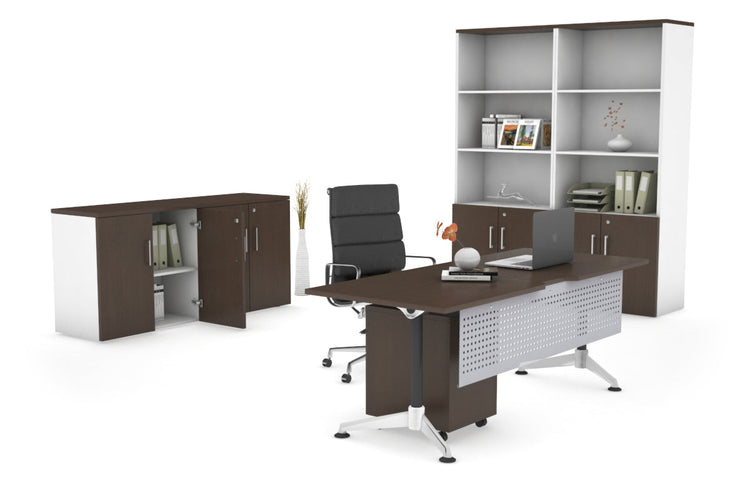 Executive Office Desk Blackjack [1800L x 800W] Ooh La La wenge silver modesty 