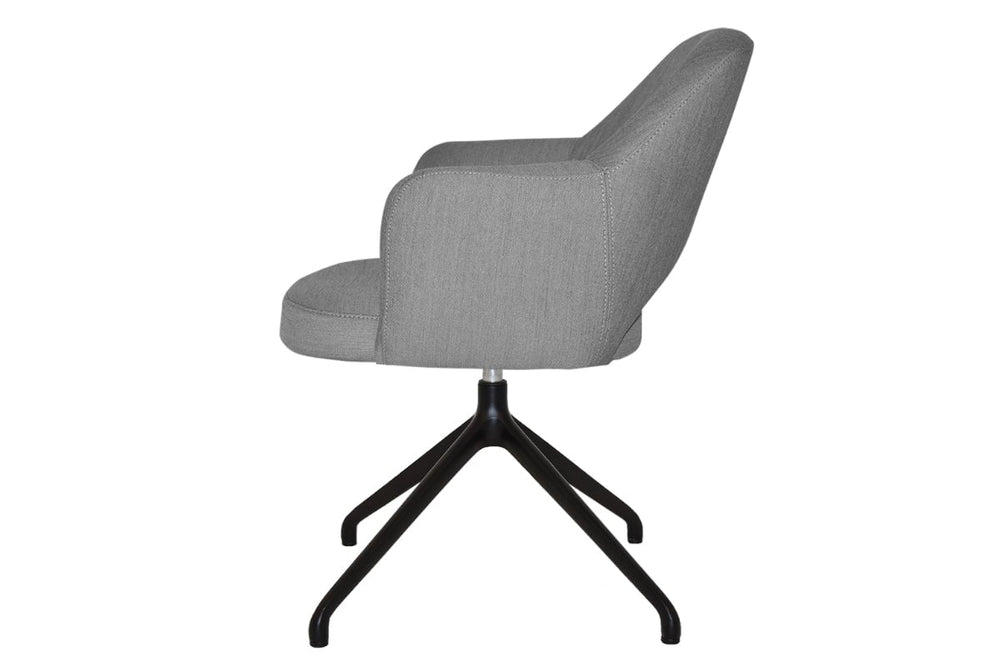 EZ Hospitality Cairo Indoor Armchair Metal Base - Black Trestle-pelle/benito tan  