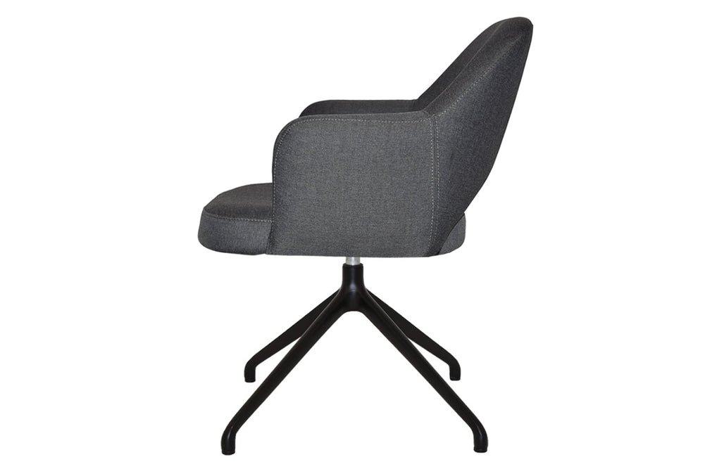 EZ Hospitality Cairo Indoor Armchair Metal Base - Black Trestle-pelle/benito tan  