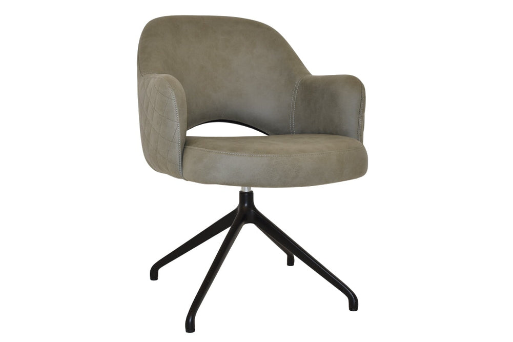 EZ Hospitality Cairo Indoor Armchair Metal Base - Black Trestle-pelle/benito sage  