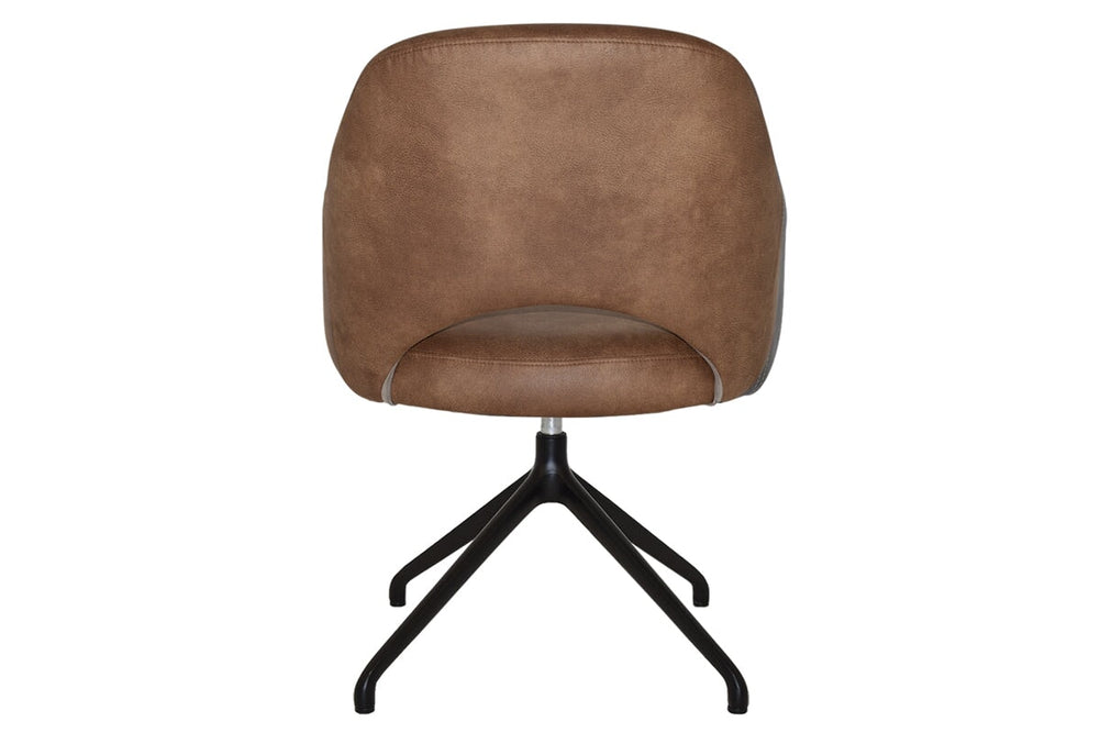 EZ Hospitality Cairo Indoor Armchair Metal Base - Black Trestle-pelle/benito tan  