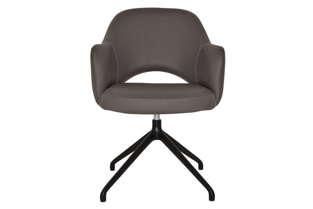 EZ Hospitality Cairo Indoor Armchair Metal Base - Black Trestle-pelle/benito tan  