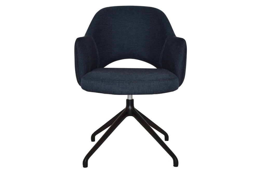 EZ Hospitality Cairo Indoor Armchair Metal Base - Black Trestle-pelle/benito tan  