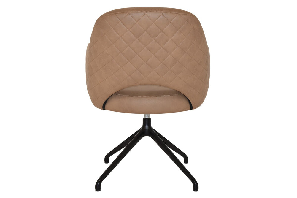 EZ Hospitality Cairo Indoor Armchair Metal Base - Black Trestle-pelle/benito tan  