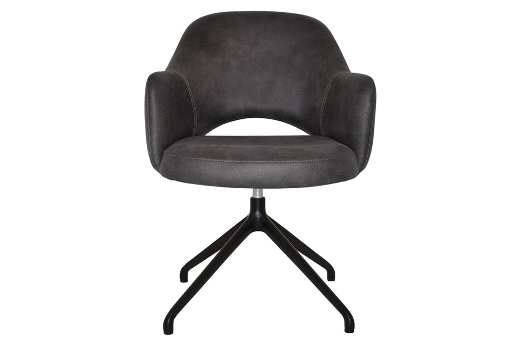 EZ Hospitality Cairo Indoor Armchair Metal Base - Black Trestle-pelle/benito tan  