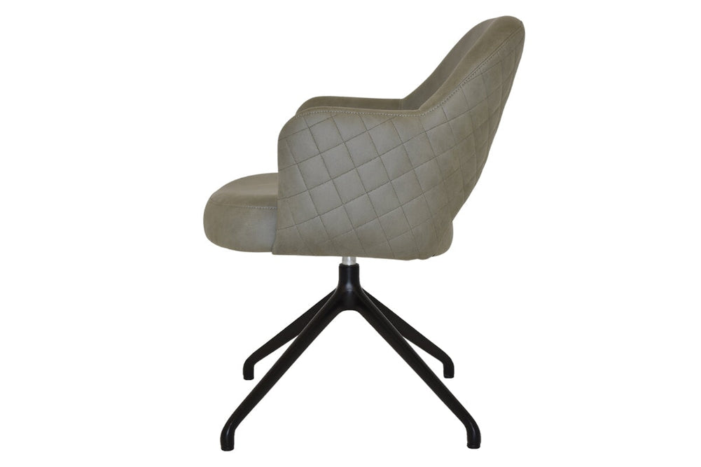 EZ Hospitality Cairo Indoor Armchair Metal Base - Black Trestle-pelle/benito tan  