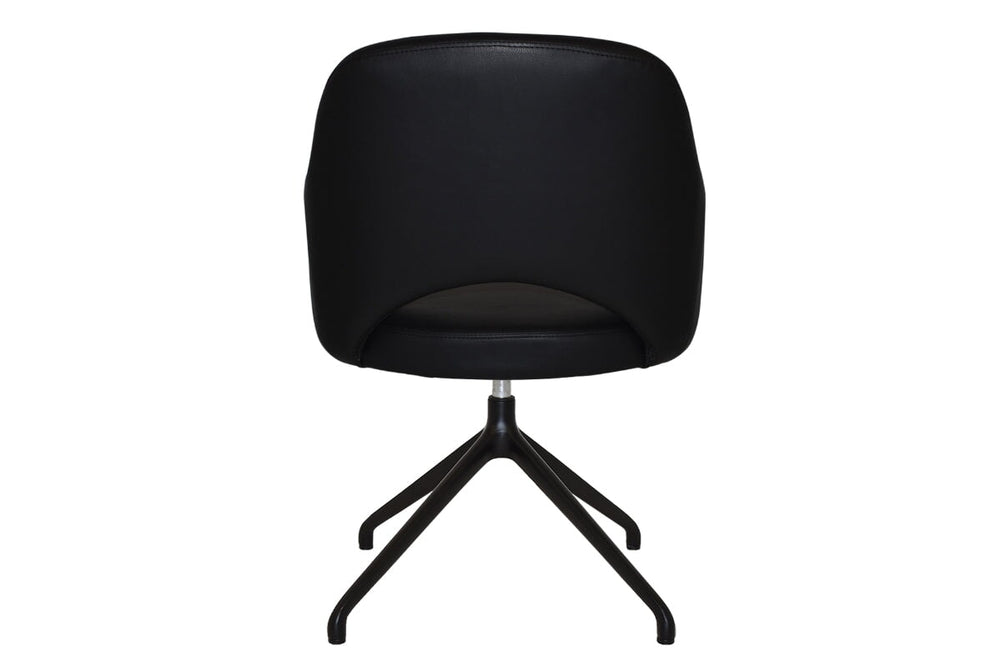 EZ Hospitality Cairo Indoor Armchair Metal Base - Black Trestle-pelle/benito tan  