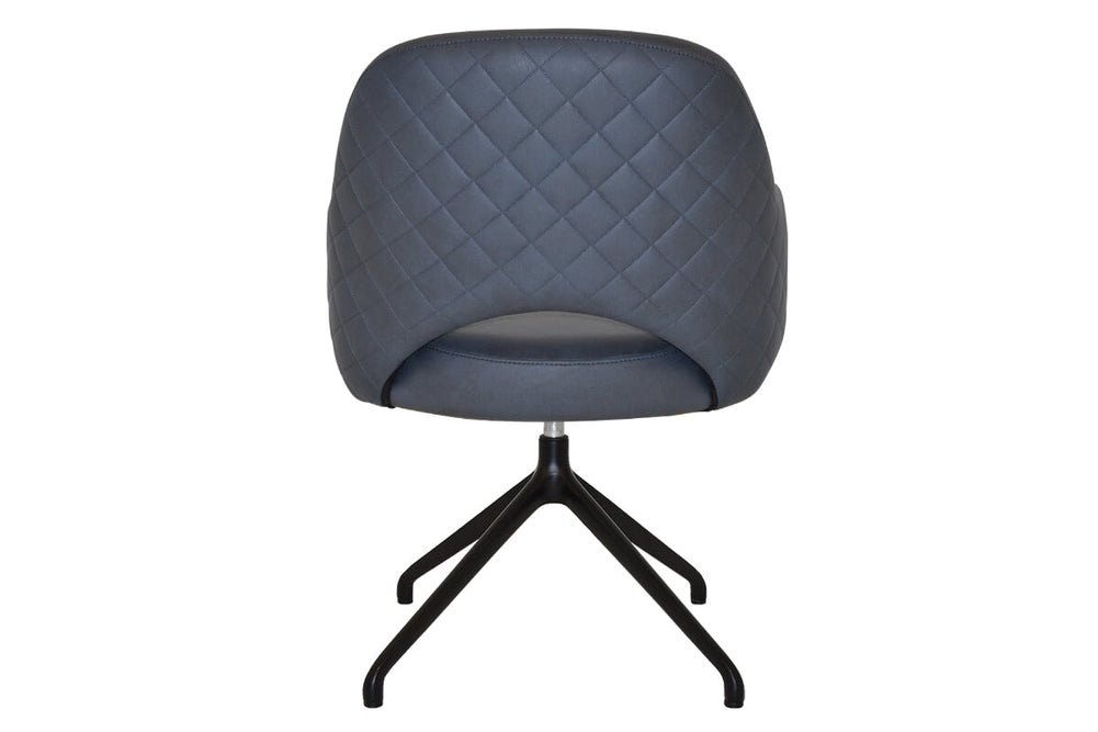 EZ Hospitality Cairo Indoor Armchair Metal Base - Black Trestle-pelle/benito tan  