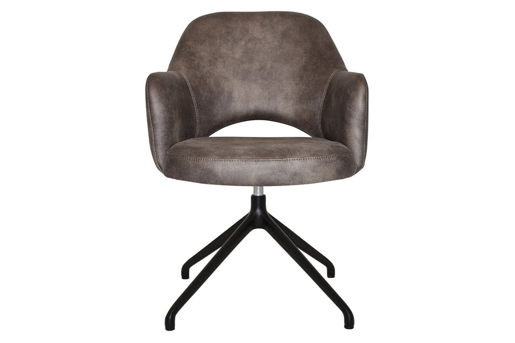 EZ Hospitality Cairo Indoor Armchair Metal Base - Black Trestle-pelle/benito tan  