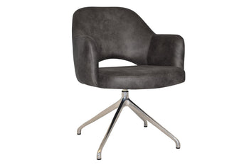  - EZ Hospitality Cairo Indoor Armchair Metal Base - Polished Aluminium Trestle - 1