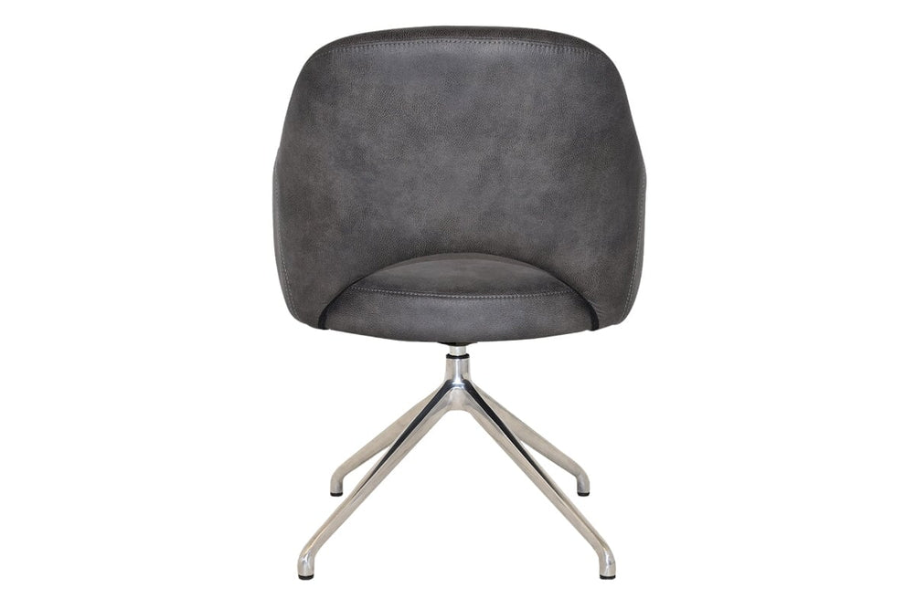 EZ Hospitality Cairo Indoor Armchair Metal Base - Polished Aluminium Trestle-pelle/benito tan  