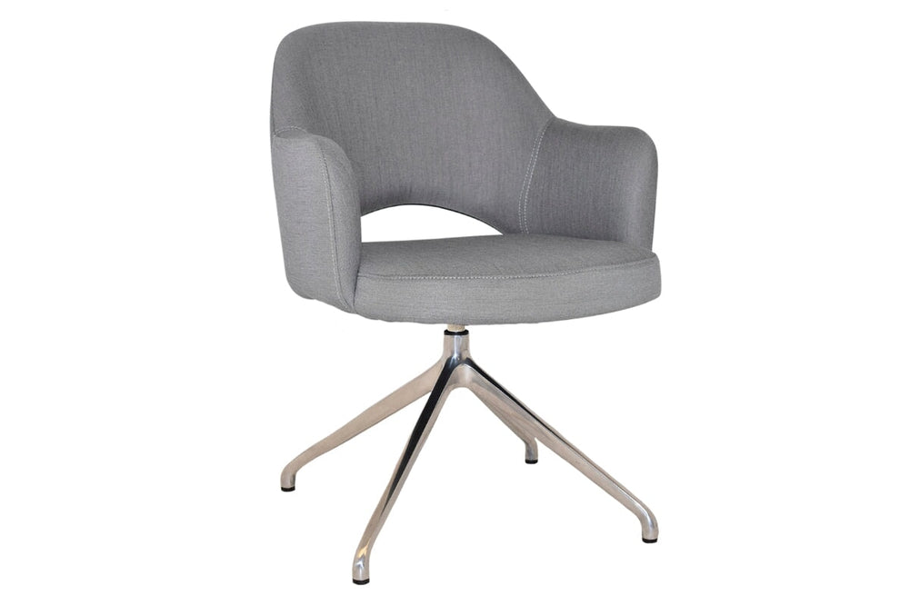 EZ Hospitality Cairo Indoor Armchair Metal Base - Polished Aluminium Trestle-gravity steel  