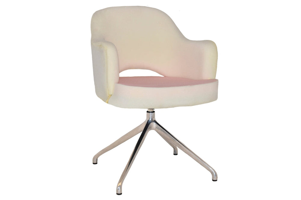 EZ Hospitality Cairo Indoor Armchair Metal Base - Polished Aluminium Trestle-birch unupholstered  