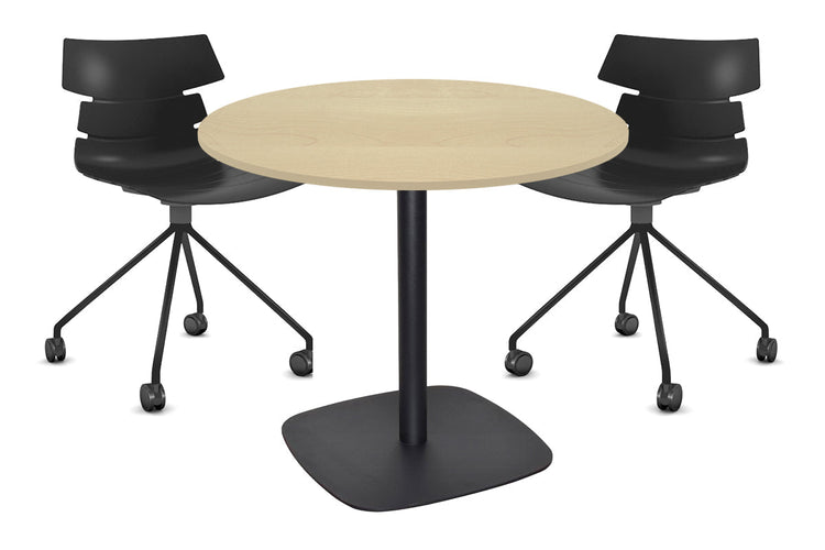 EZ Hospitality Arc Base Round Meeting Table [700mm] EZ Hospitality 450mm black base maple 