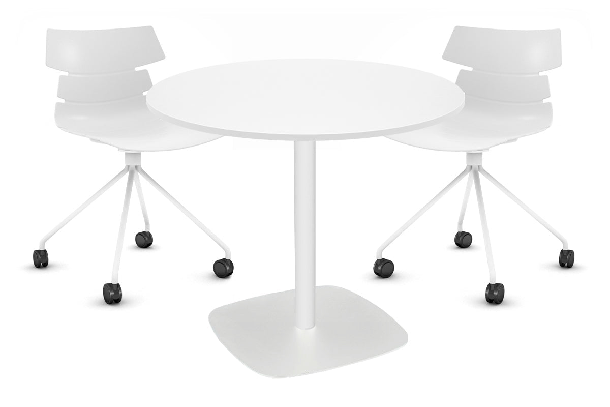EZ Hospitality Arc Base Round Meeting Table [700mm] EZ Hospitality 450mm white base white 