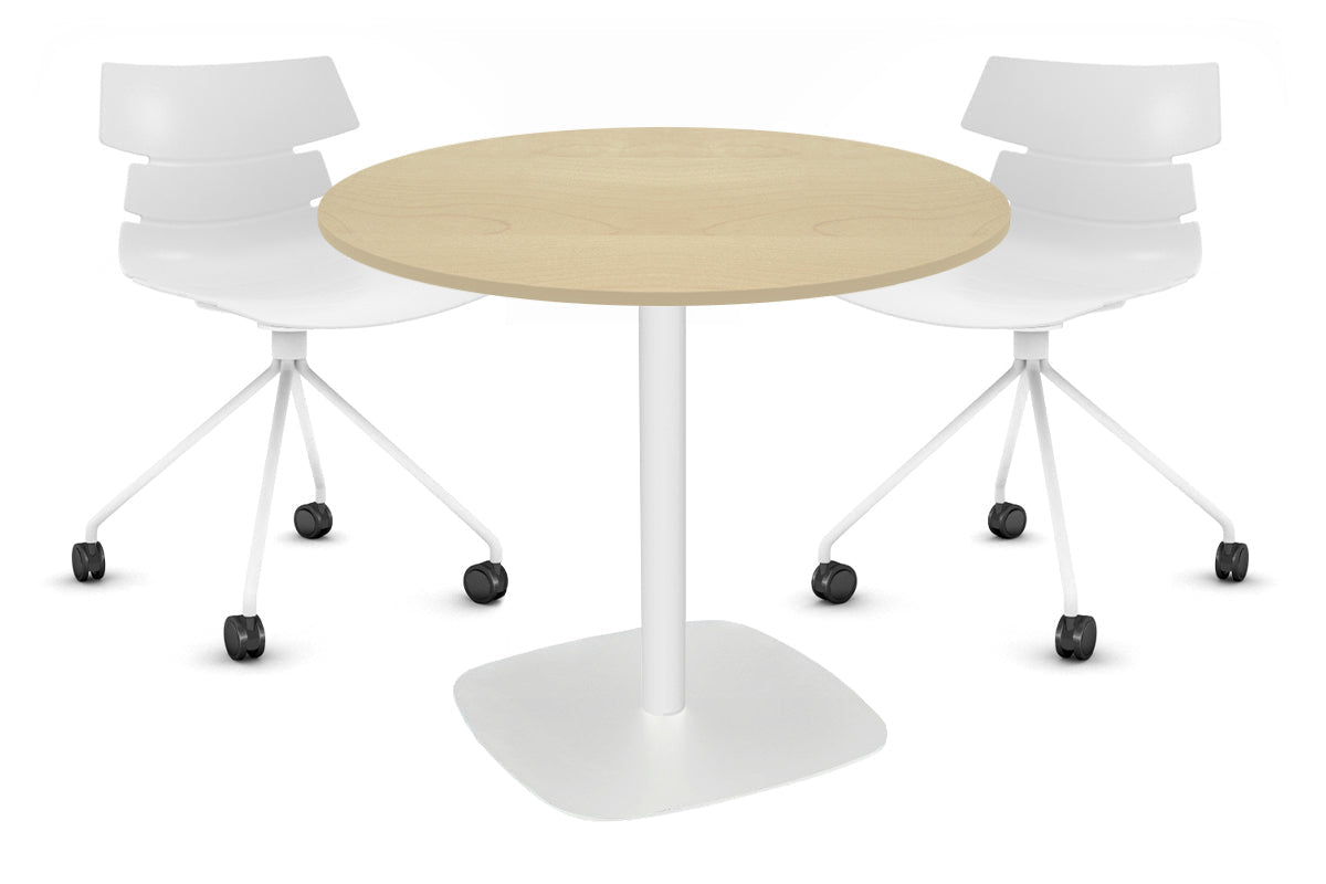 EZ Hospitality Arc Base Round Meeting Table [700mm] EZ Hospitality 450mm white base maple 
