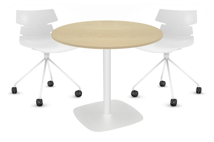 EZ Hospitality Arc Base Round Meeting Table [700mm] EZ Hospitality 450mm white base maple 