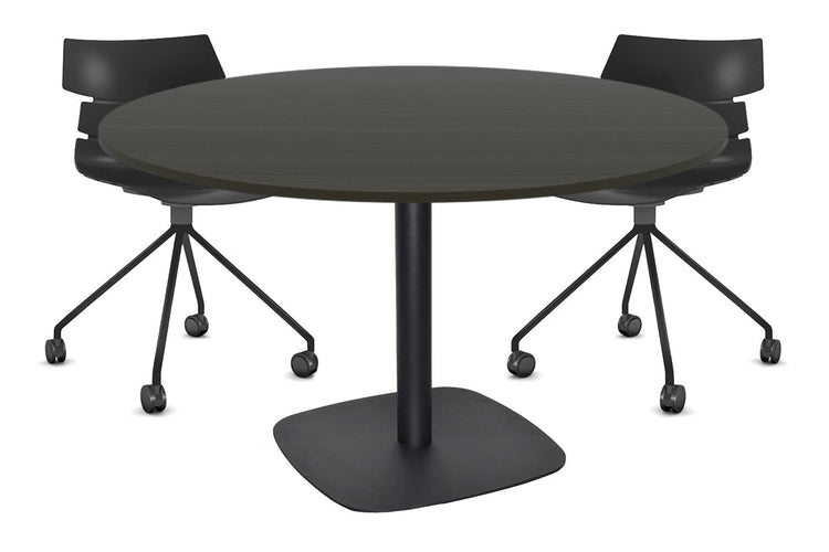 EZ Hospitality Arc Base Round Meeting Table [800mm] EZ Hospitality 540mm black base dark oak 