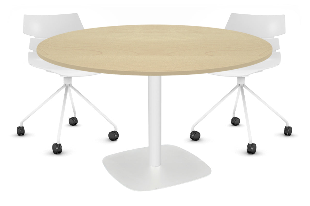 EZ Hospitality Arc Base Round Meeting Table [800mm] EZ Hospitality 540mm white base maple 