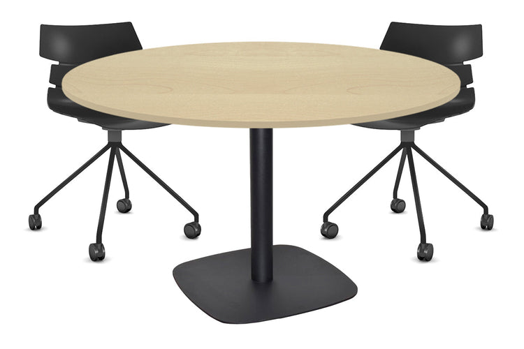 EZ Hospitality Arc Base Round Meeting Table [800mm] EZ Hospitality 540mm black base maple 