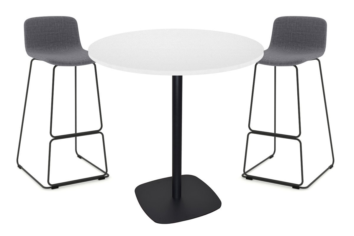 EZ Hospitality Arc Tall Round Bar Counter Table - Black Frame [700 mm] EZ Hospitality white 