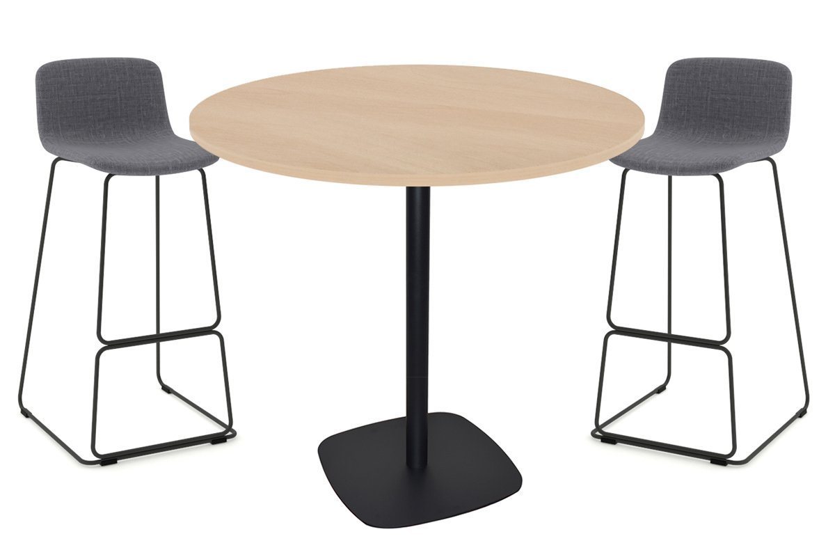 EZ Hospitality Arc Tall Round Bar Counter Table - Black Frame [800 mm] EZ Hospitality maple 