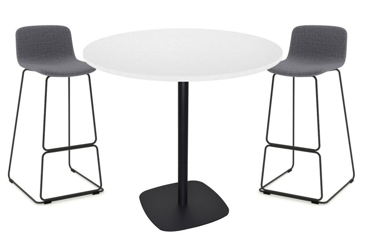 EZ Hospitality Arc Tall Round Bar Counter Table - Black Frame [800 mm] EZ Hospitality white 