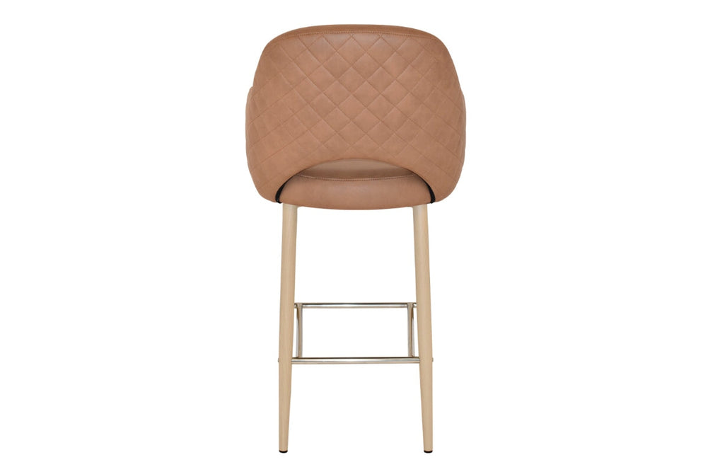 EZ Hospitality Avalon Stool Birch with Arms - 750mm Seat Height-pelle/benito tan  