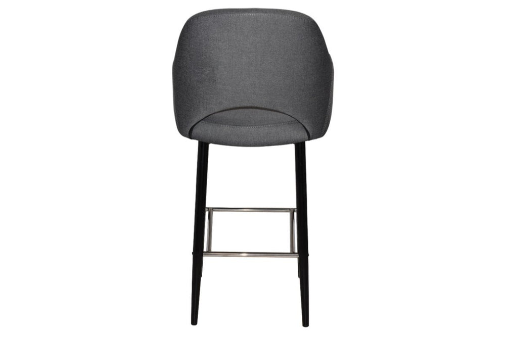 EZ Hospitality Avalon Stool Black with Arms - 750mm Seat Height-pelle/benito tan  