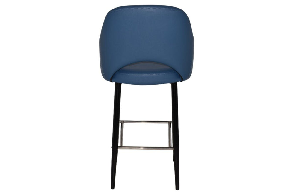 EZ Hospitality Avalon Stool Black with Arms - 750mm Seat Height-pelle/benito tan  