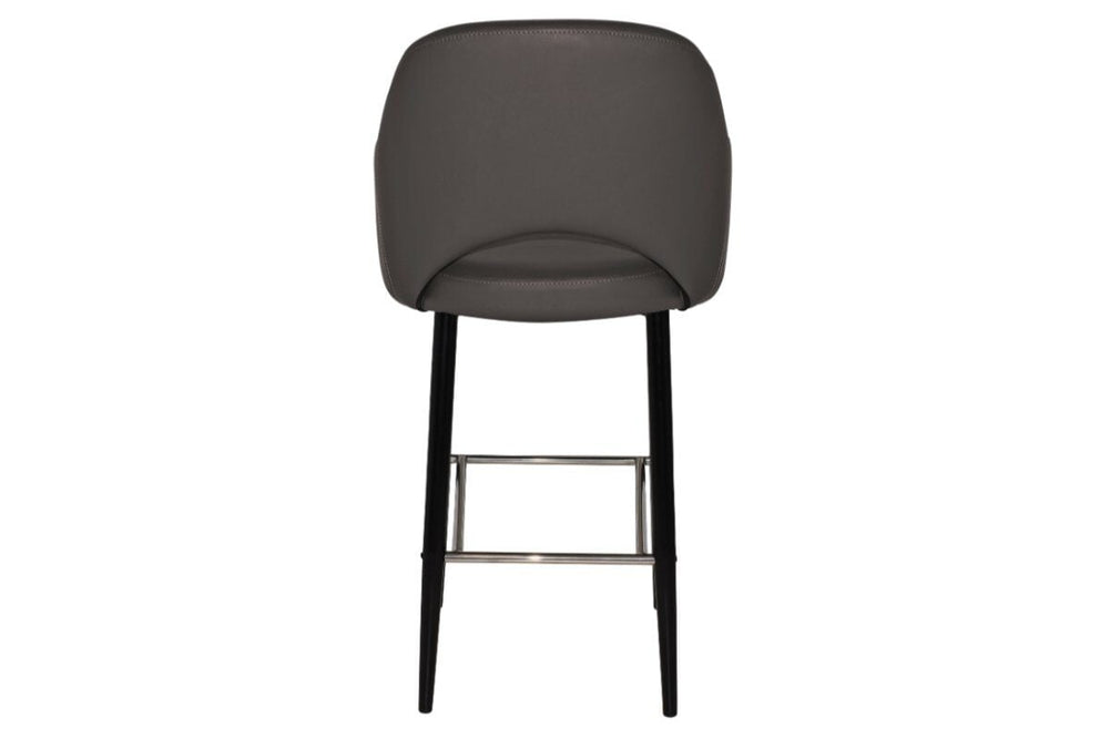 EZ Hospitality Avalon Stool Black with Arms - 750mm Seat Height-pelle/benito tan  