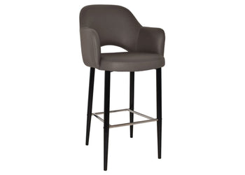 EZ Hospitality Avalon Stool with Arms 750 mm [Black] EZ Hospitality vinyl charcoal 