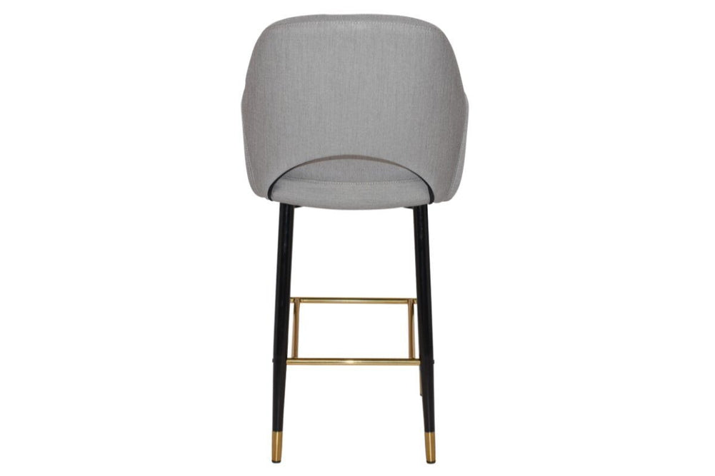EZ Hospitality Avalon Stool Black Brass with Arms - 750mm Seat Height-pelle/benito tan  