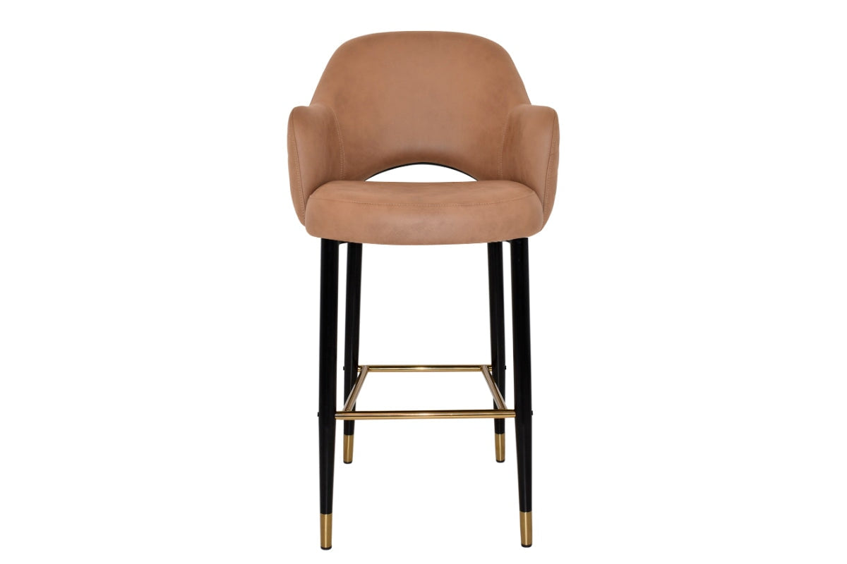 EZ Hospitality Avalon Stool with Arms 750 mm [Black brass] EZ Hospitality 