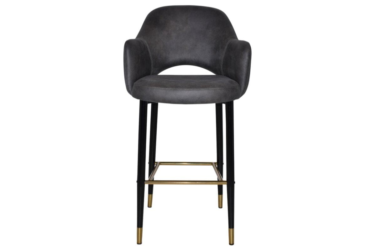 EZ Hospitality Avalon Stool with Arms 750 mm [Black brass] EZ Hospitality 