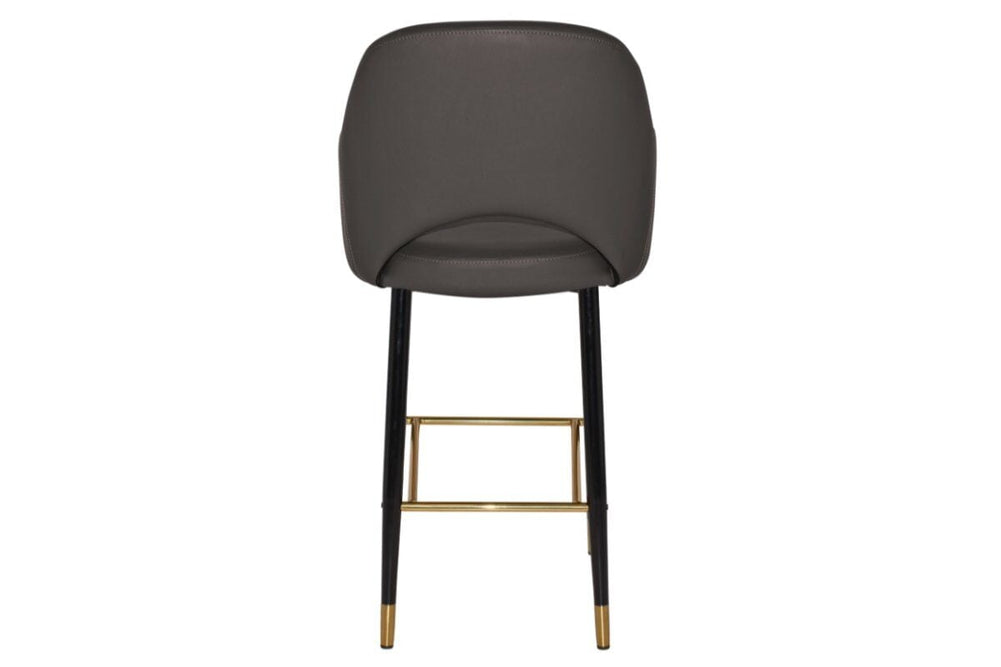 EZ Hospitality Avalon Stool Black Brass with Arms - 750mm Seat Height-pelle/benito tan  