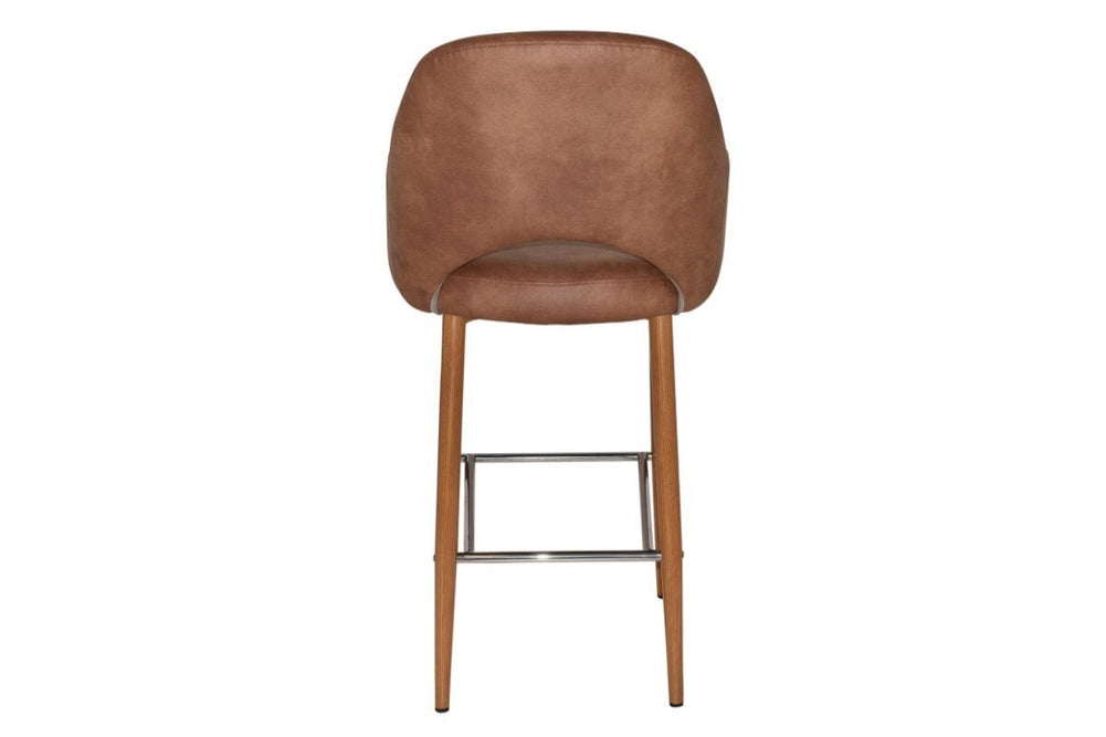 EZ Hospitality Avalon Stool Light oak with Arms - 750mm Seat Height-pelle/benito tan  