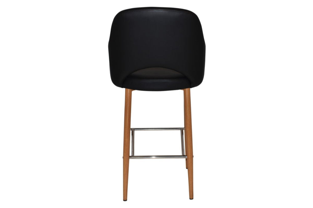 EZ Hospitality Avalon Stool Light oak with Arms - 750mm Seat Height-pelle/benito tan  