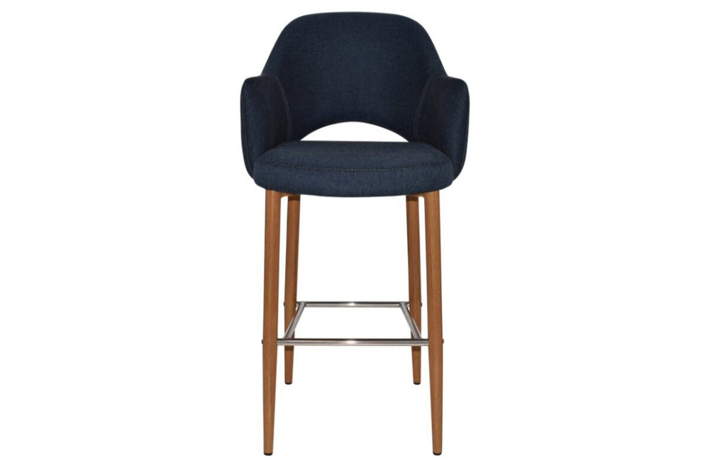 EZ Hospitality Avalon Stool Light oak with Arms - 750mm Seat Height-pelle/benito tan  