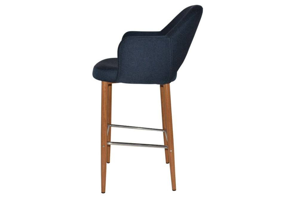 EZ Hospitality Avalon Stool Light oak with Arms - 750mm Seat Height-pelle/benito tan  